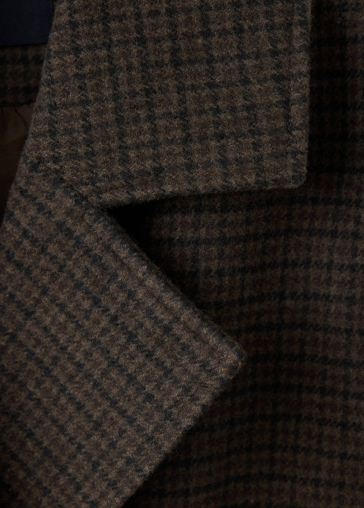 Oversized checked wool coat - thumbnail 6