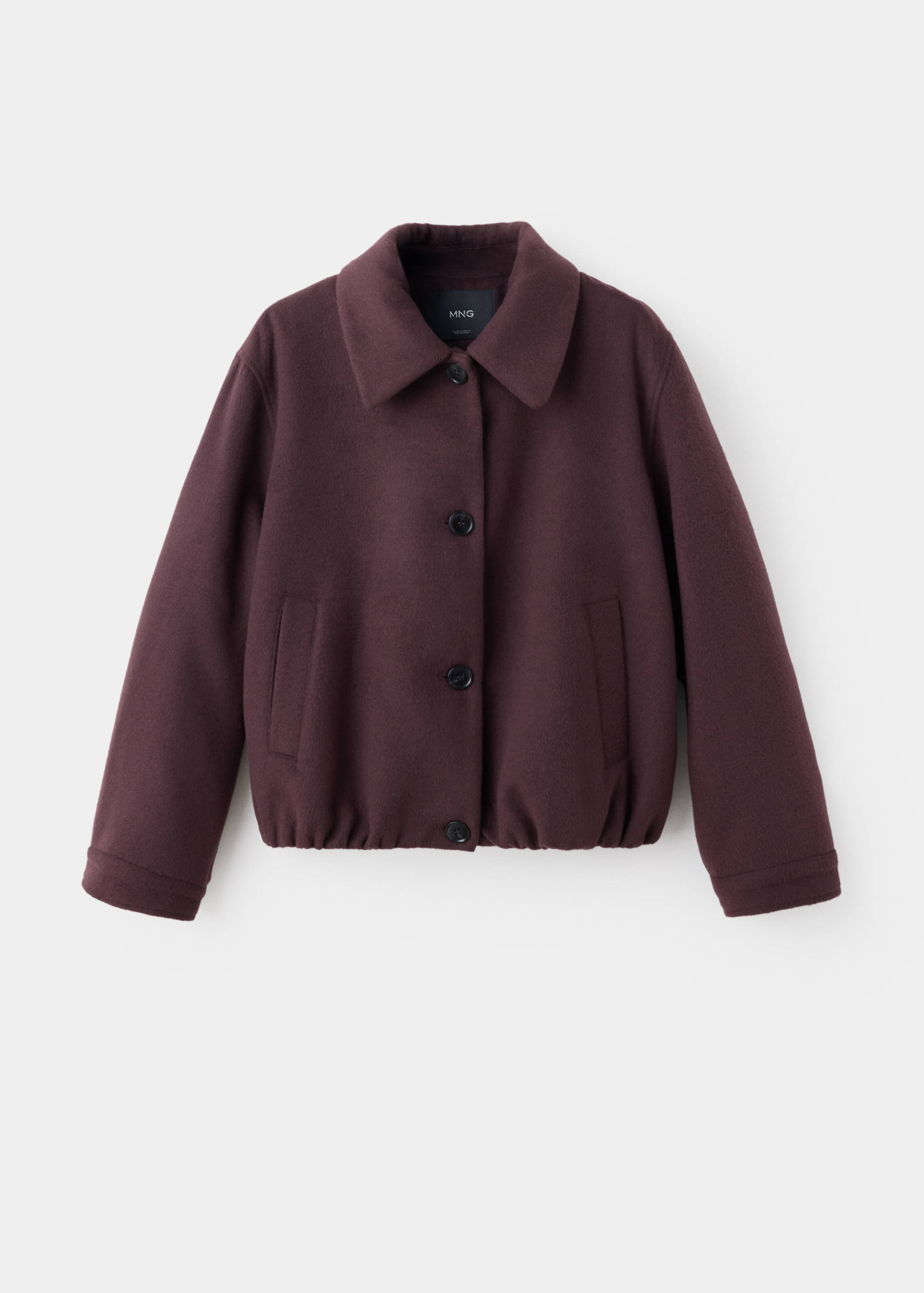 Short coat with a shirt collar - Article without model