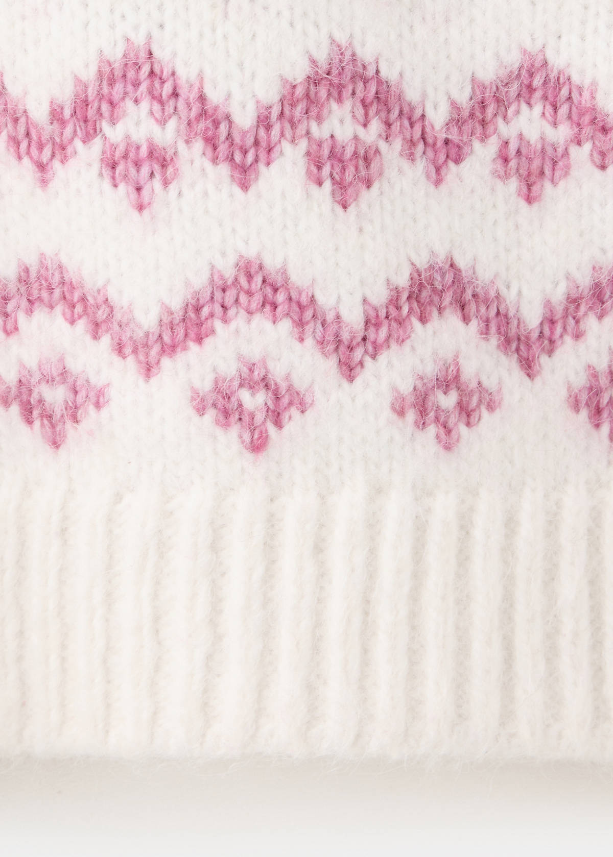 Knitted sweater with trim — Pink