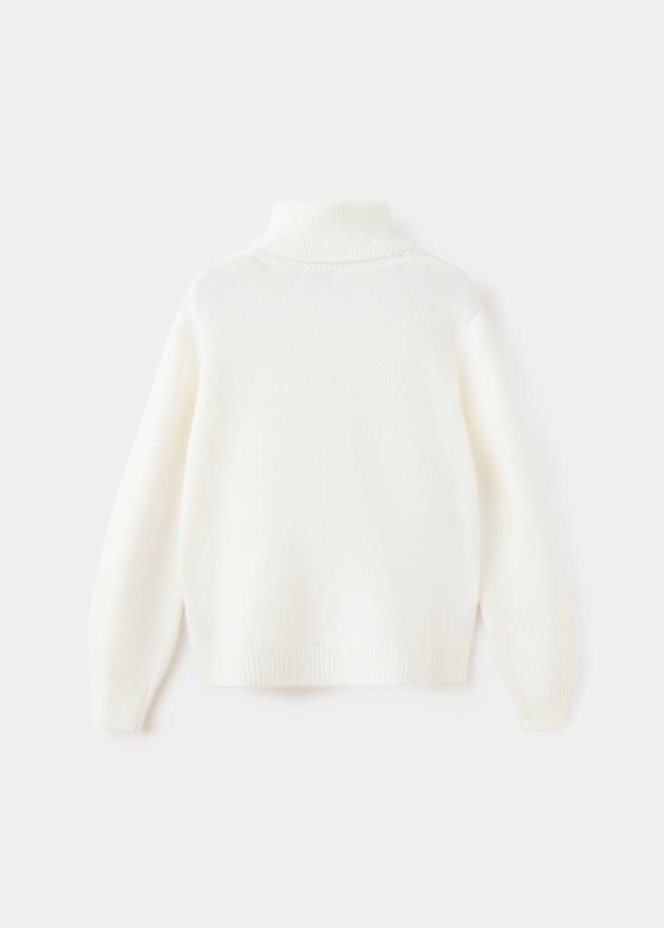 Turtleneck knit sweater — Off White