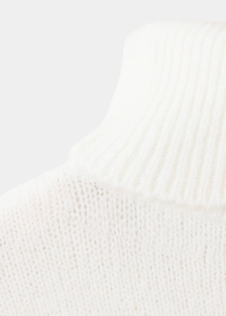 Turtleneck knit sweater — Off White
