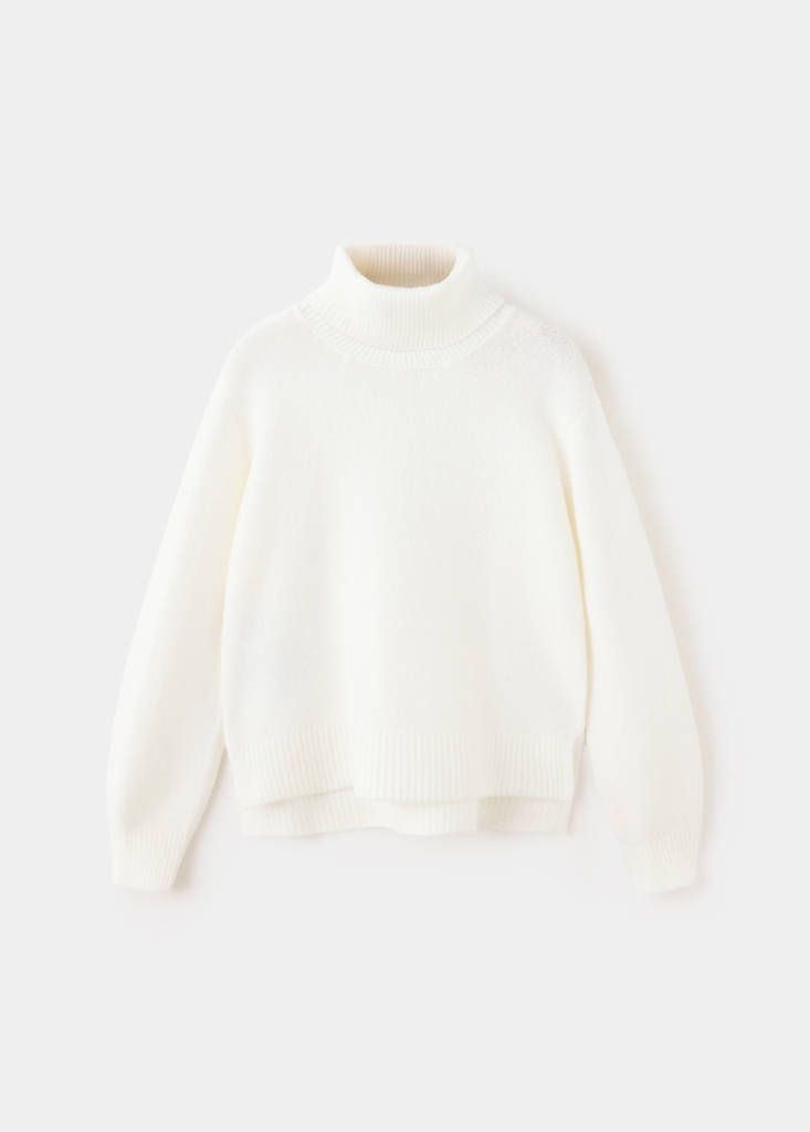 Turtleneck knit sweater — Off White