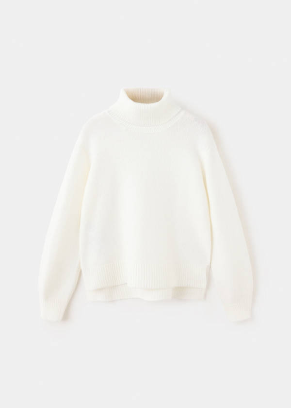 Turtleneck knit sweater — Off White