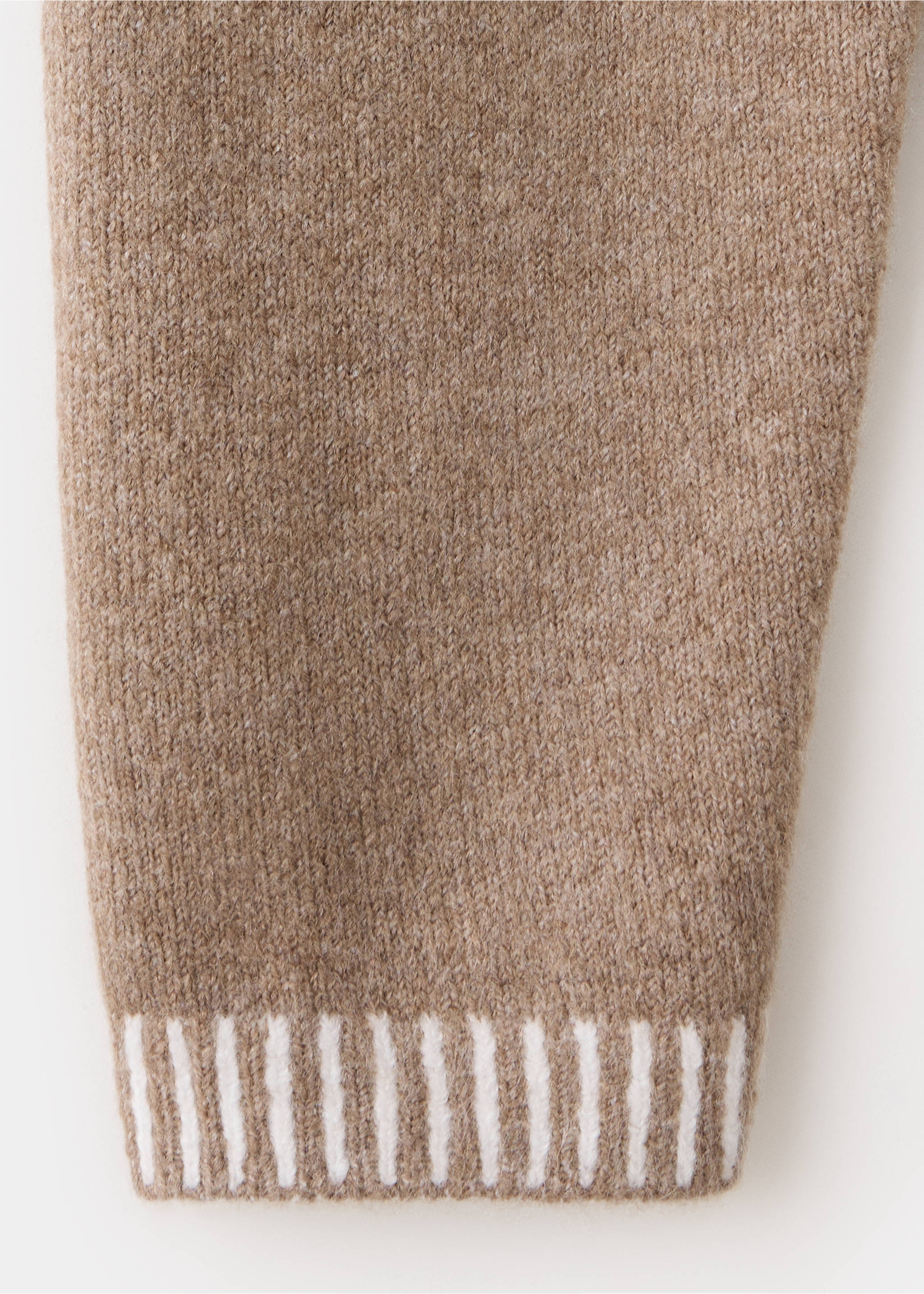 Pull détail contrasté - Détail de l'article 8, Marron clair/pastel. Ref: 37007129-00.