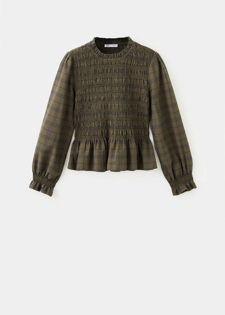Ruffled gathered blouse - thumbnail 4
