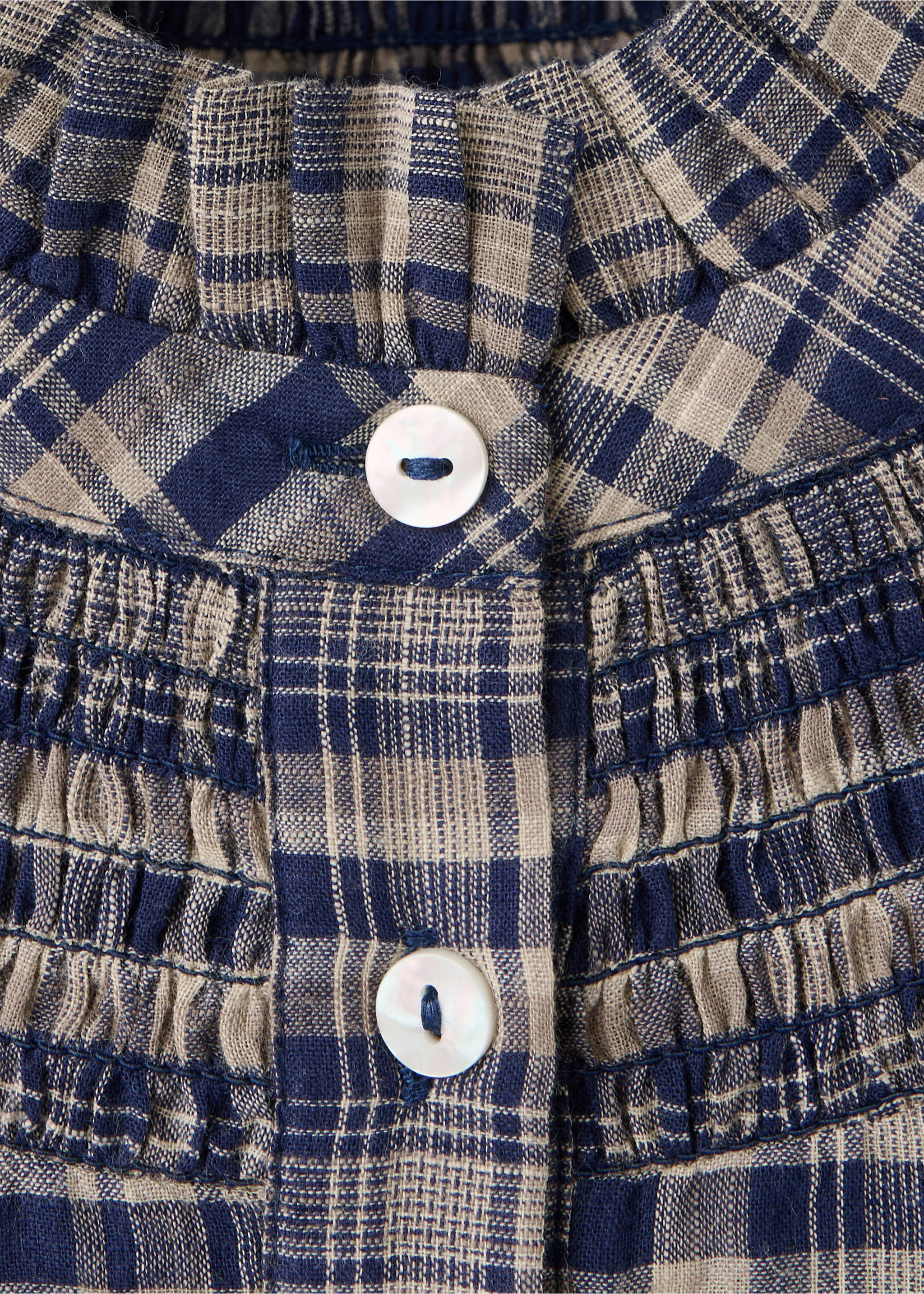 Blouse kent - Details of the article 8, Indigo Blue. Ref: 37007135-00.