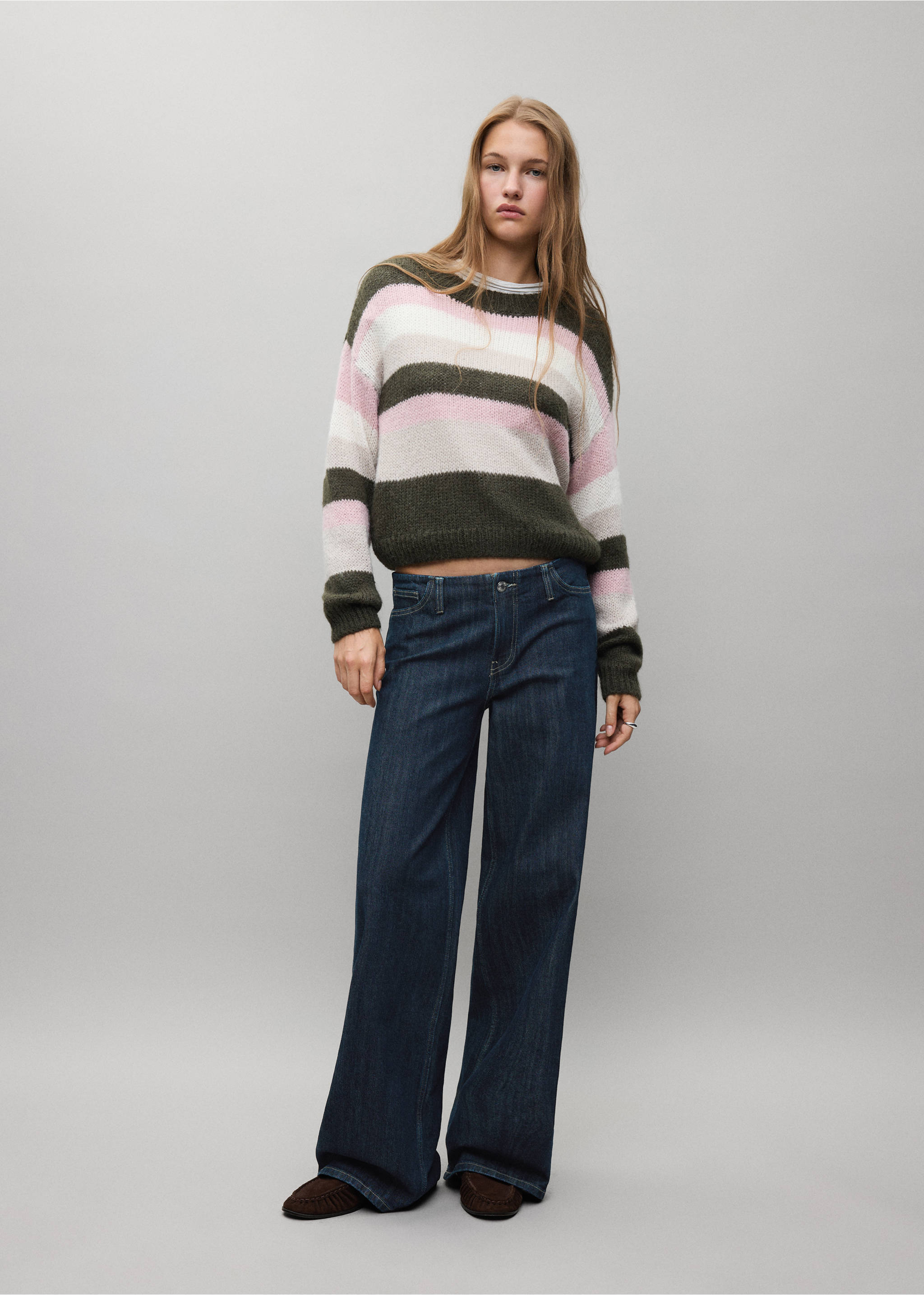 Jeans low waist wide leg - Plano general, Azul oscuro. Ref: 37007138-00.
