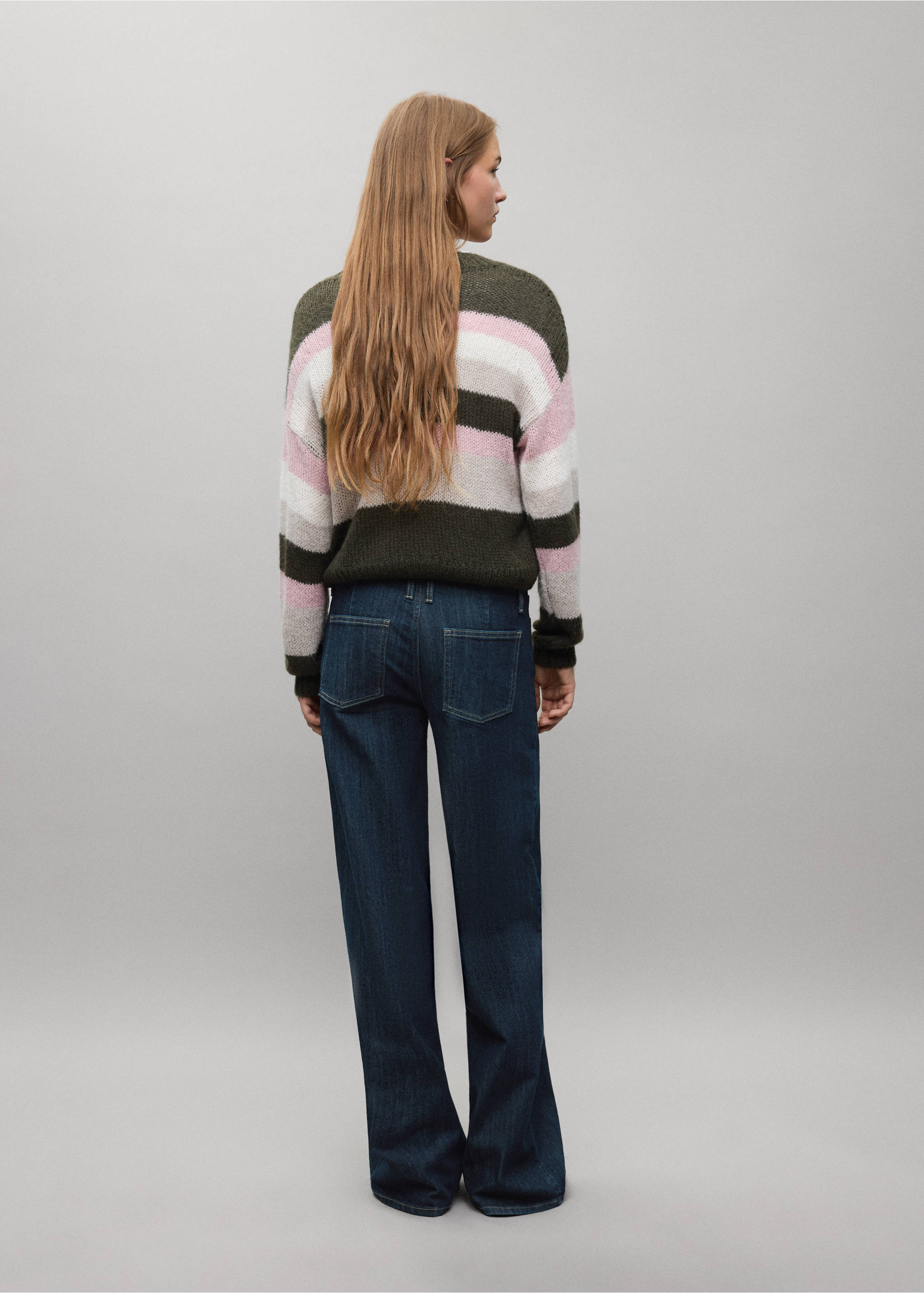 Jeans low waist wide leg - Reverso del artículo, Azul oscuro. Ref: 37007138-00.