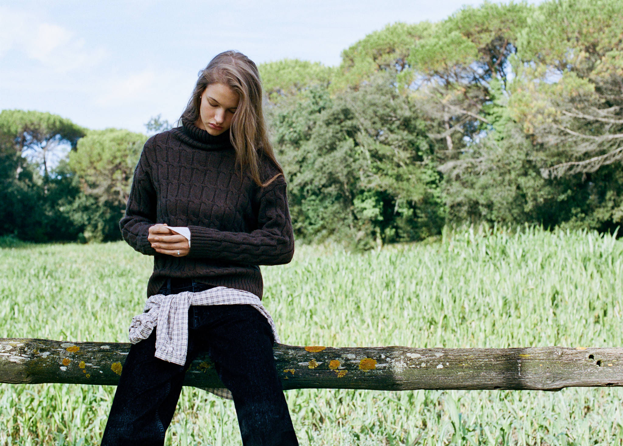 Twisted turtleneck sweater - Panoramic plane