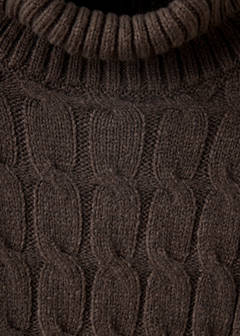 Twisted turtleneck sweater — Brown 7