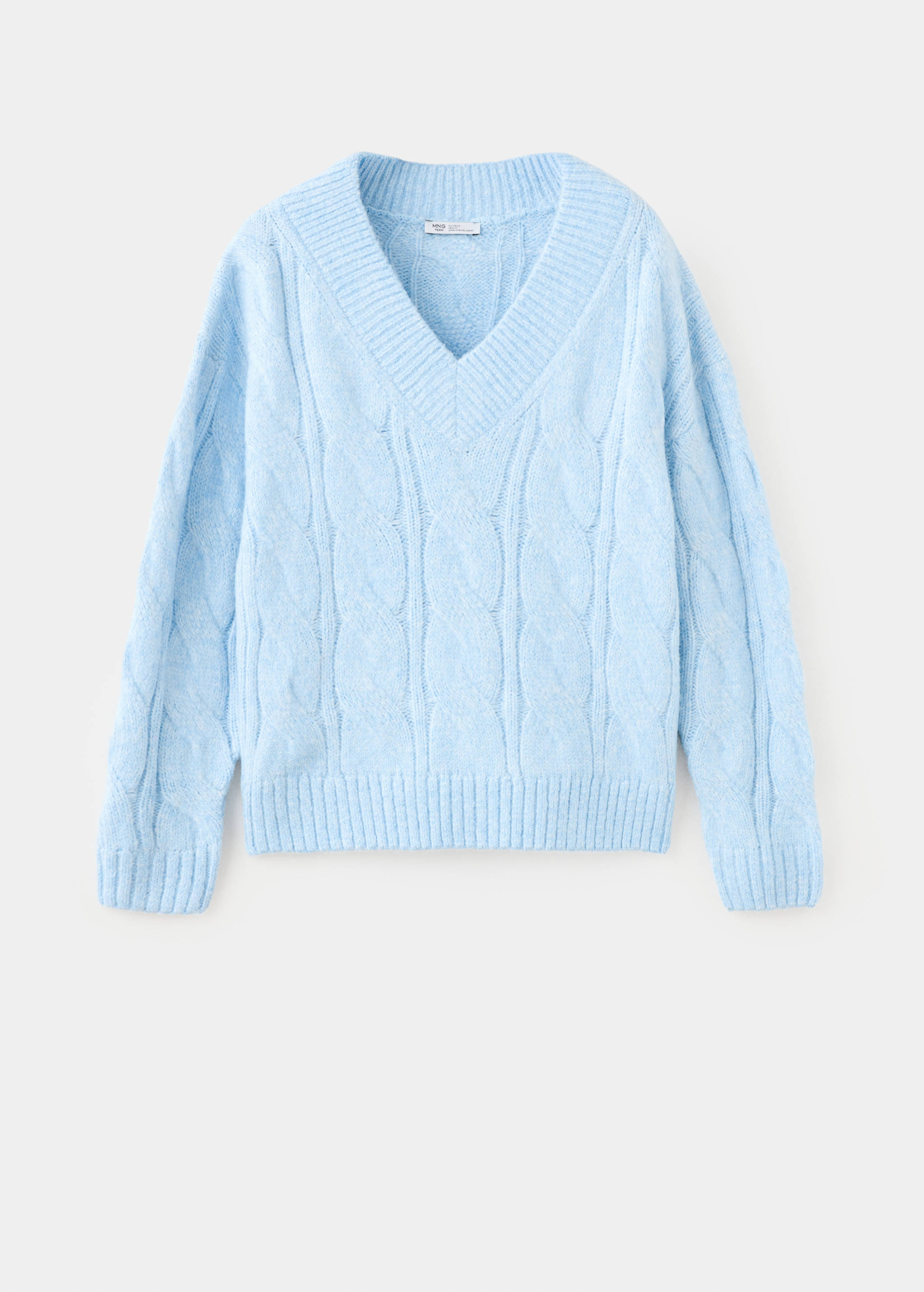 V-neck braided sweater - Article without model