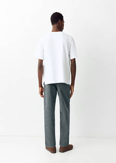Straight corduroy trousers — Blue 4