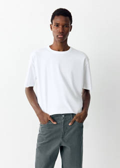 Straight corduroy trousers — Blue 3