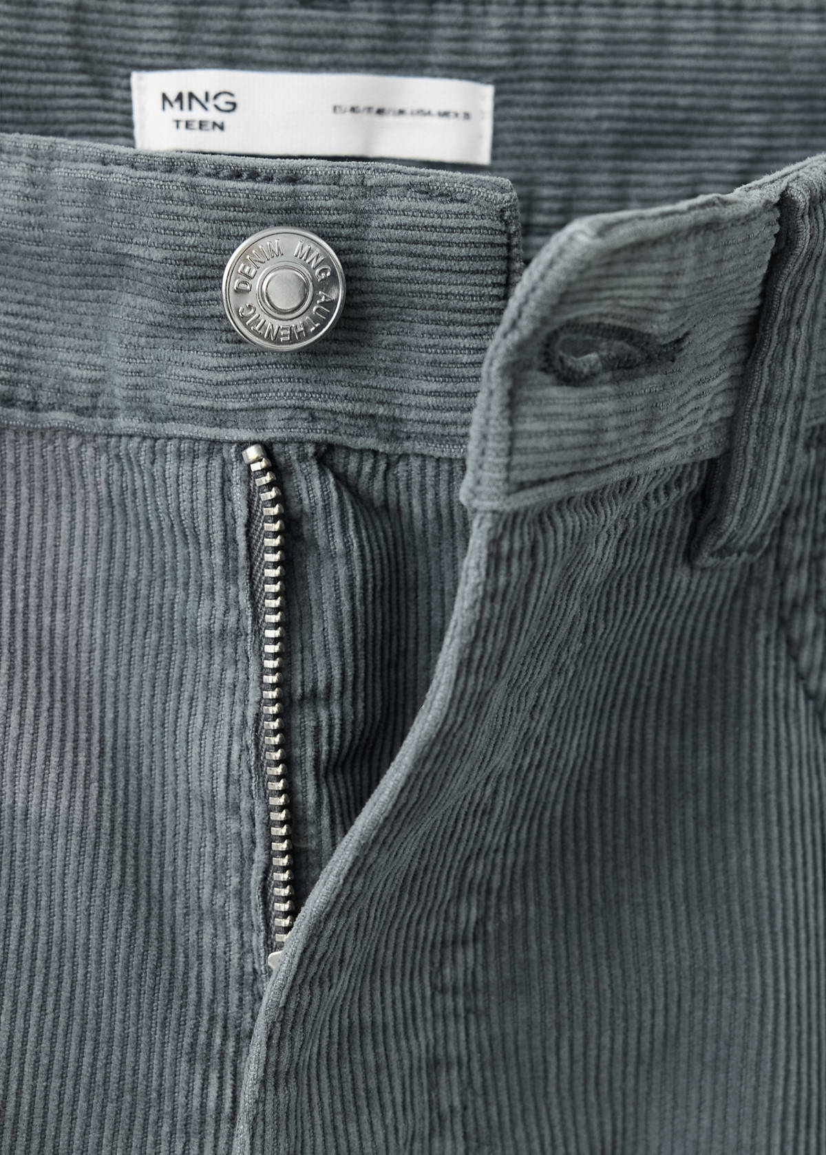 Straight corduroy trousers — Blue
