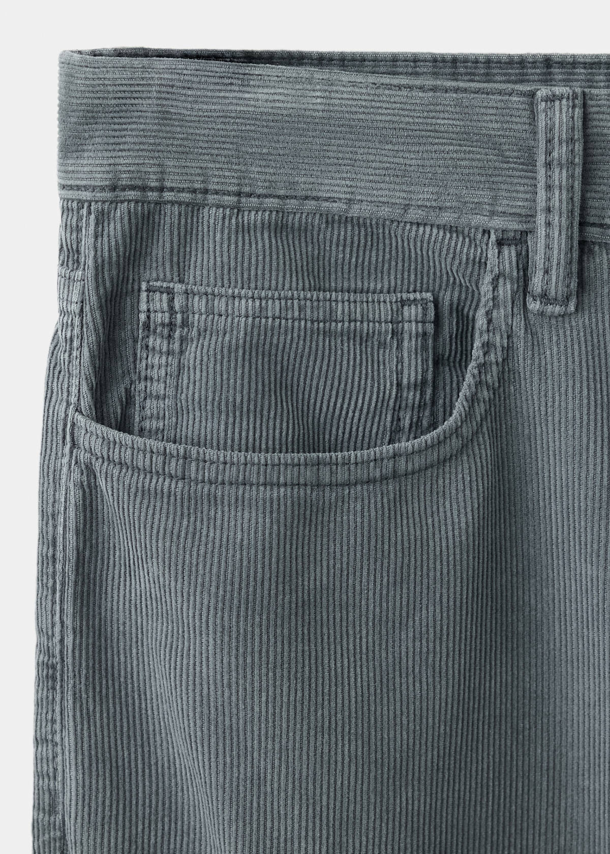 Straight corduroy trousers — Blue
