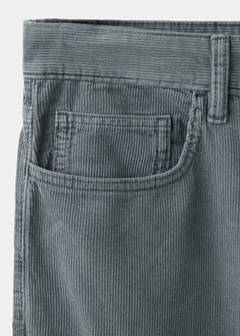 Straight corduroy trousers — Blue 7