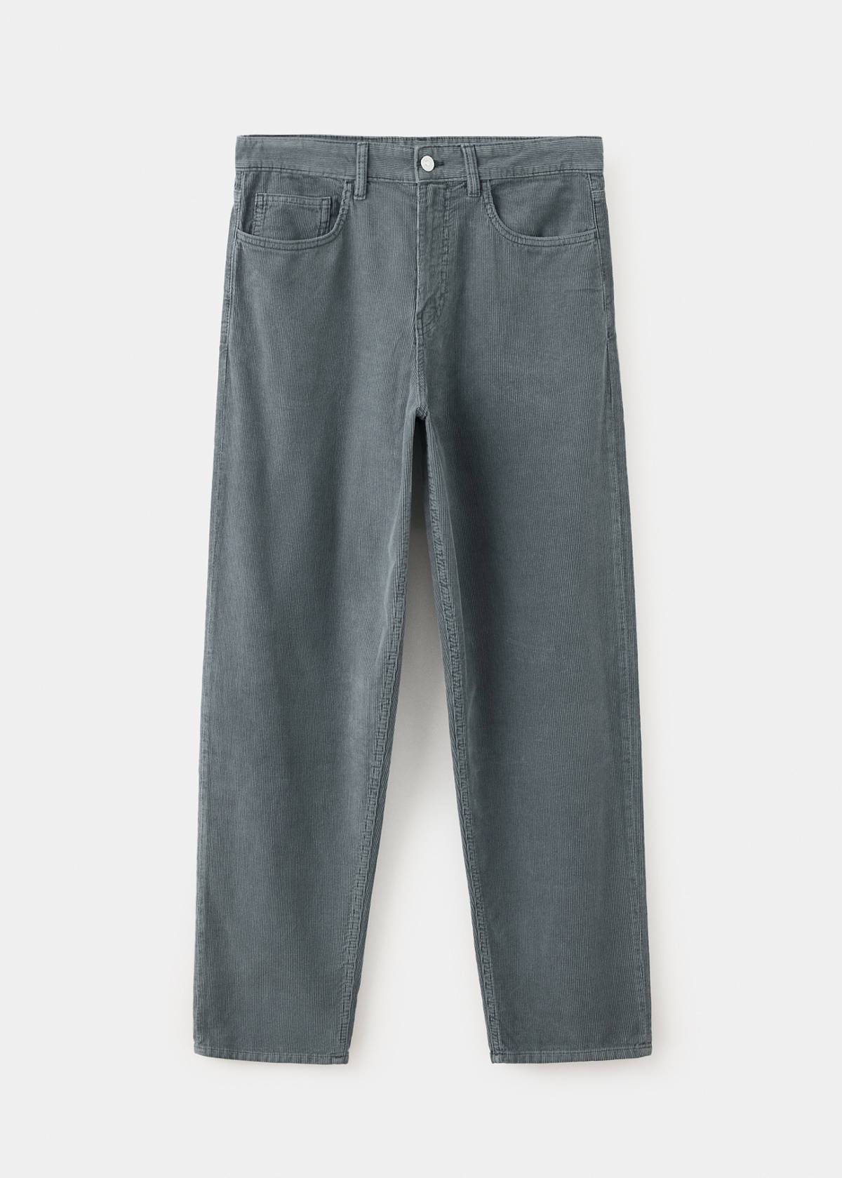 Straight corduroy trousers — Blue