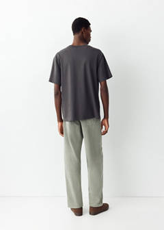 Straight corduroy trousers — Khaki 5