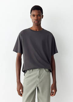 Straight corduroy trousers — Khaki 3