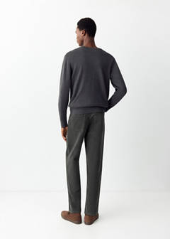 Straight corduroy trousers — Charcoal 5
