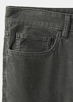 Straight corduroy trousers — Charcoal 8