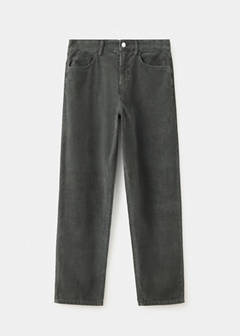 Straight corduroy trousers — Charcoal 6