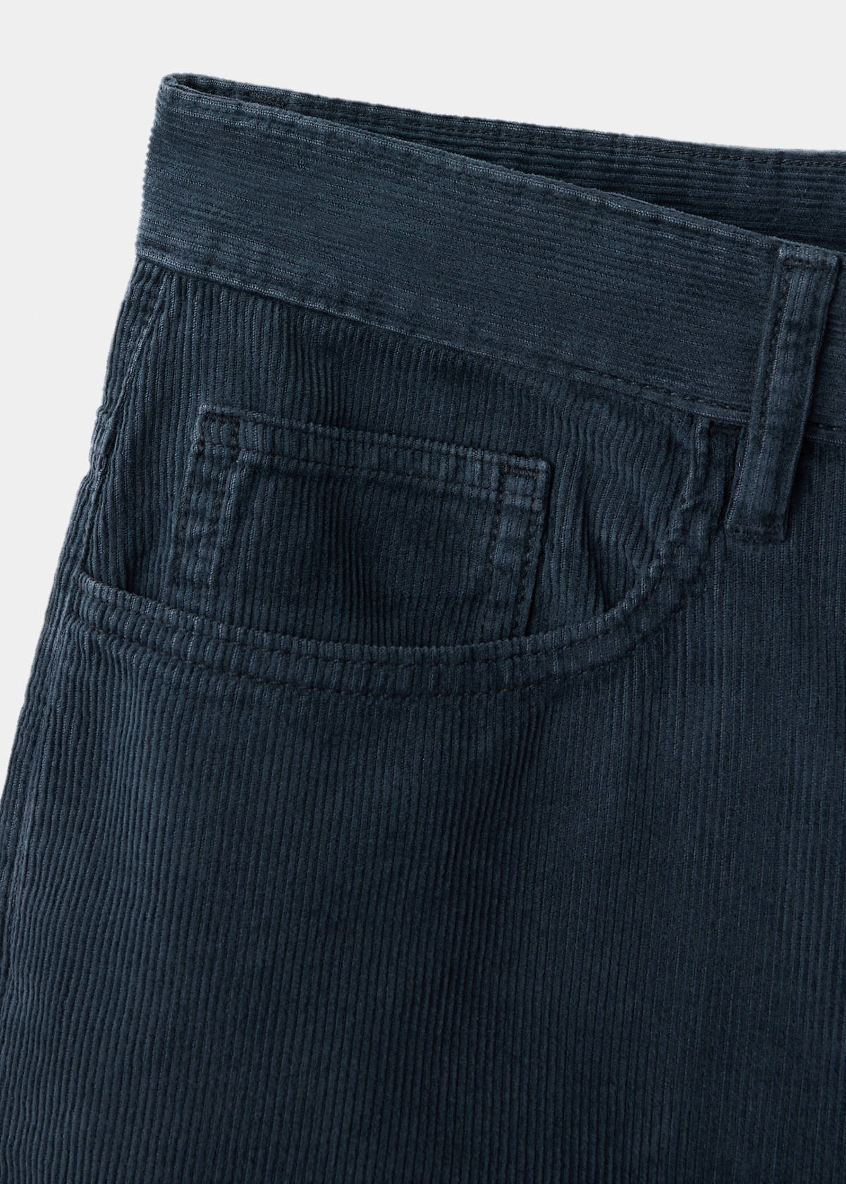 Straight corduroy trousers — Navy