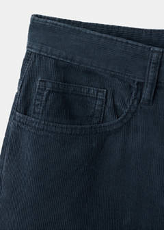 Straight corduroy trousers — Navy 6