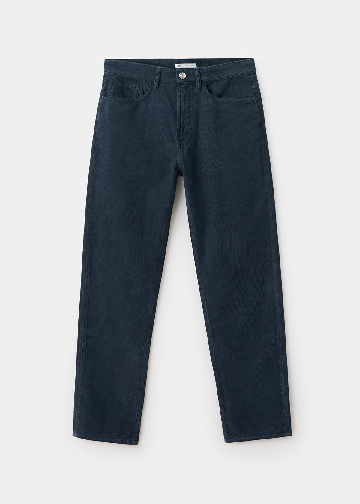 Straight corduroy trousers — Navy