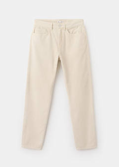 Straight corduroy trousers — Ecru 5