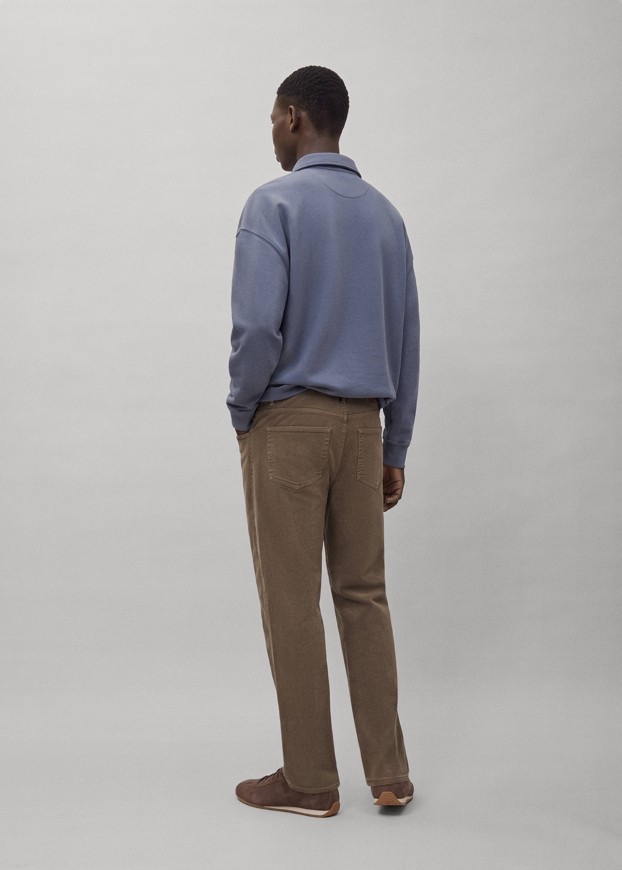 Straight corduroy trousers - Reverse of the article