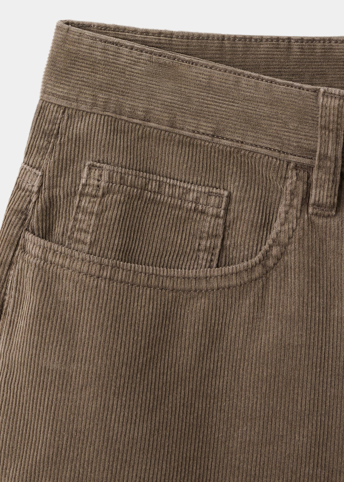 Straight corduroy trousers — Tobacco Brown