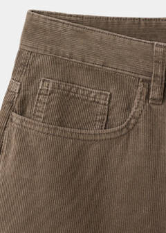 Straight corduroy trousers — Tobacco Brown 6