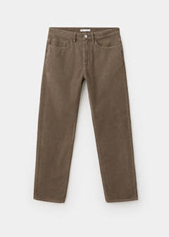 Straight corduroy trousers — Tobacco Brown 5