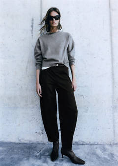Round-neck knitted sweatshirt — Grey 2
