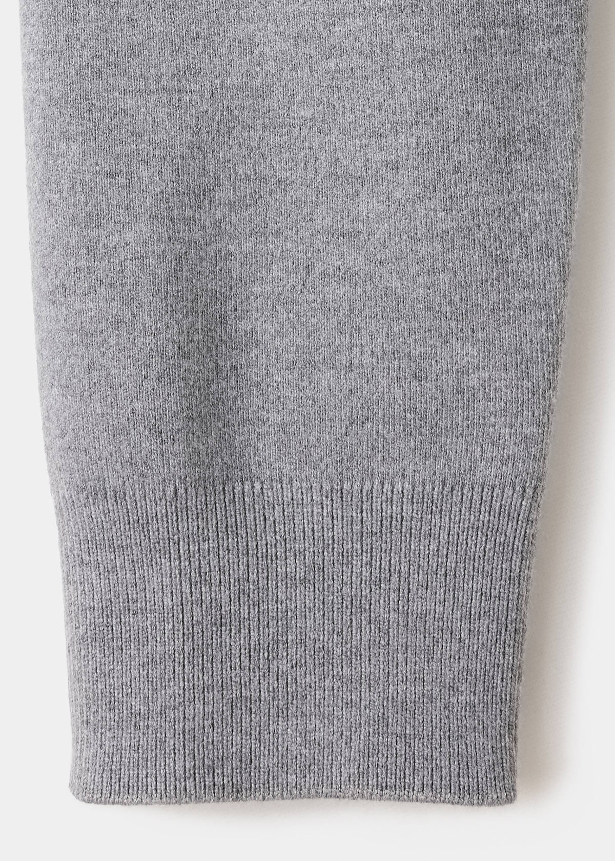 Round-neck knitted sweatshirt — Grey