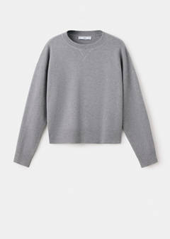 Round-neck knitted sweatshirt — Grey 4