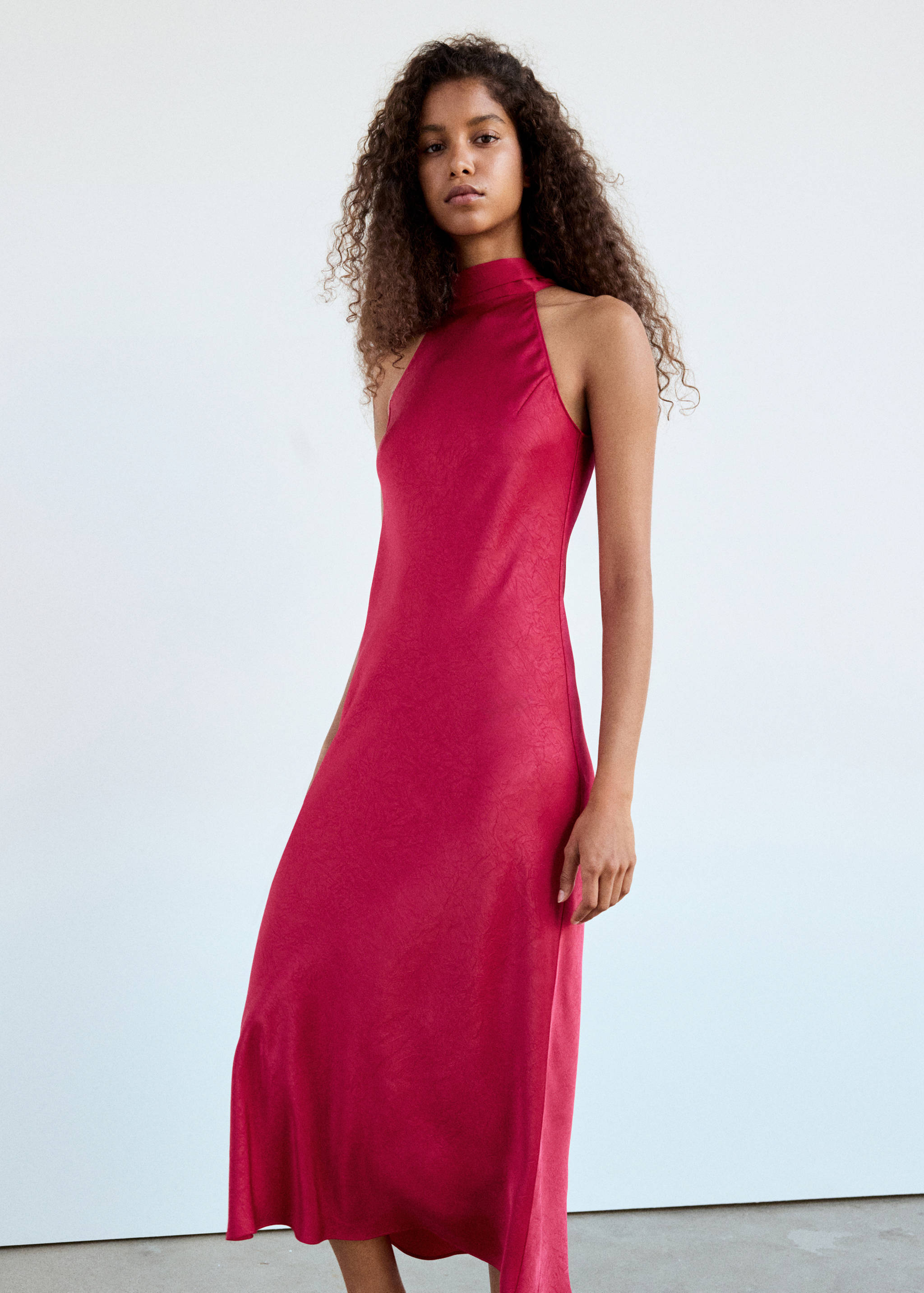 Vestit setinat coll halter - Pla mig