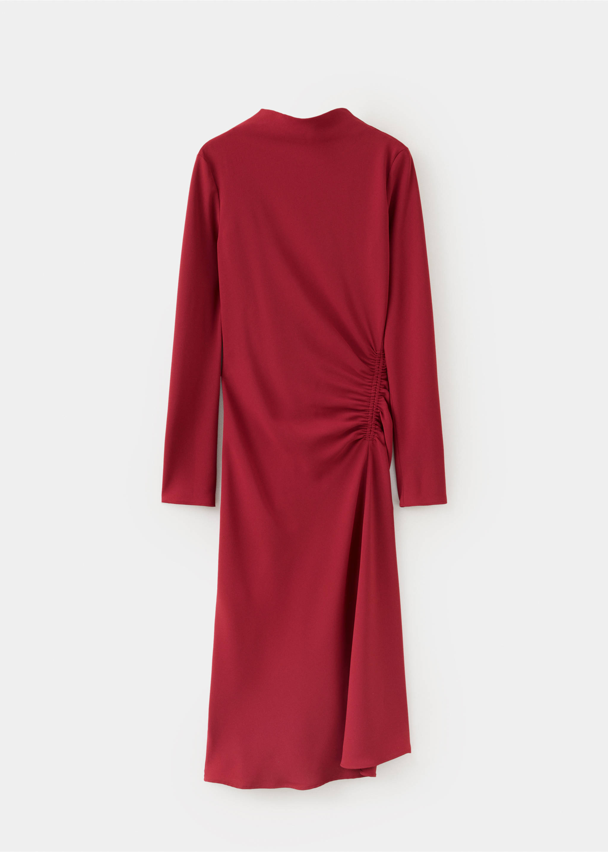 Vestit midi frunzit - Article sense model, Vermell. Ref: 37007789-00.