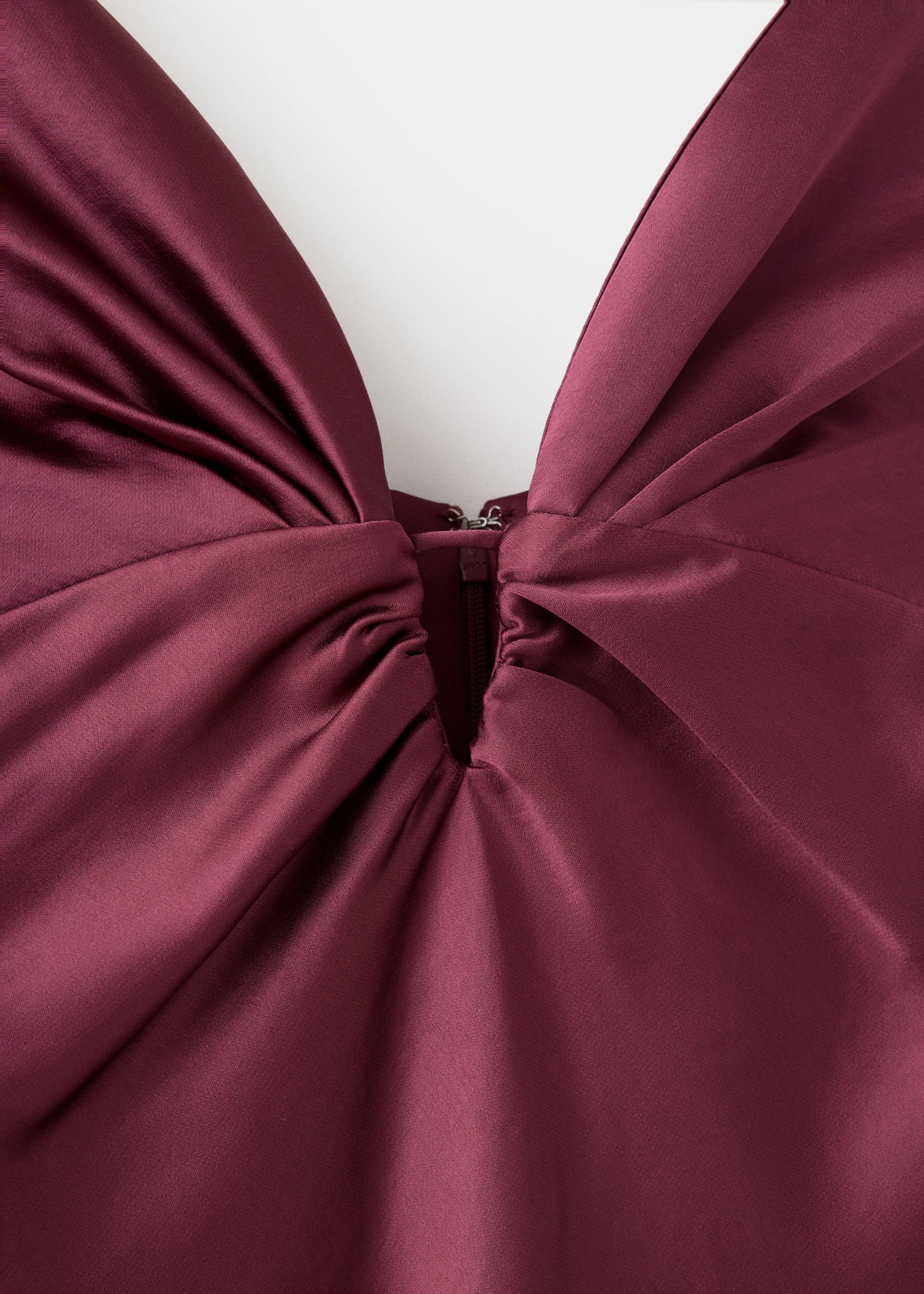 Robe satinée col V - Détail de l'article 8