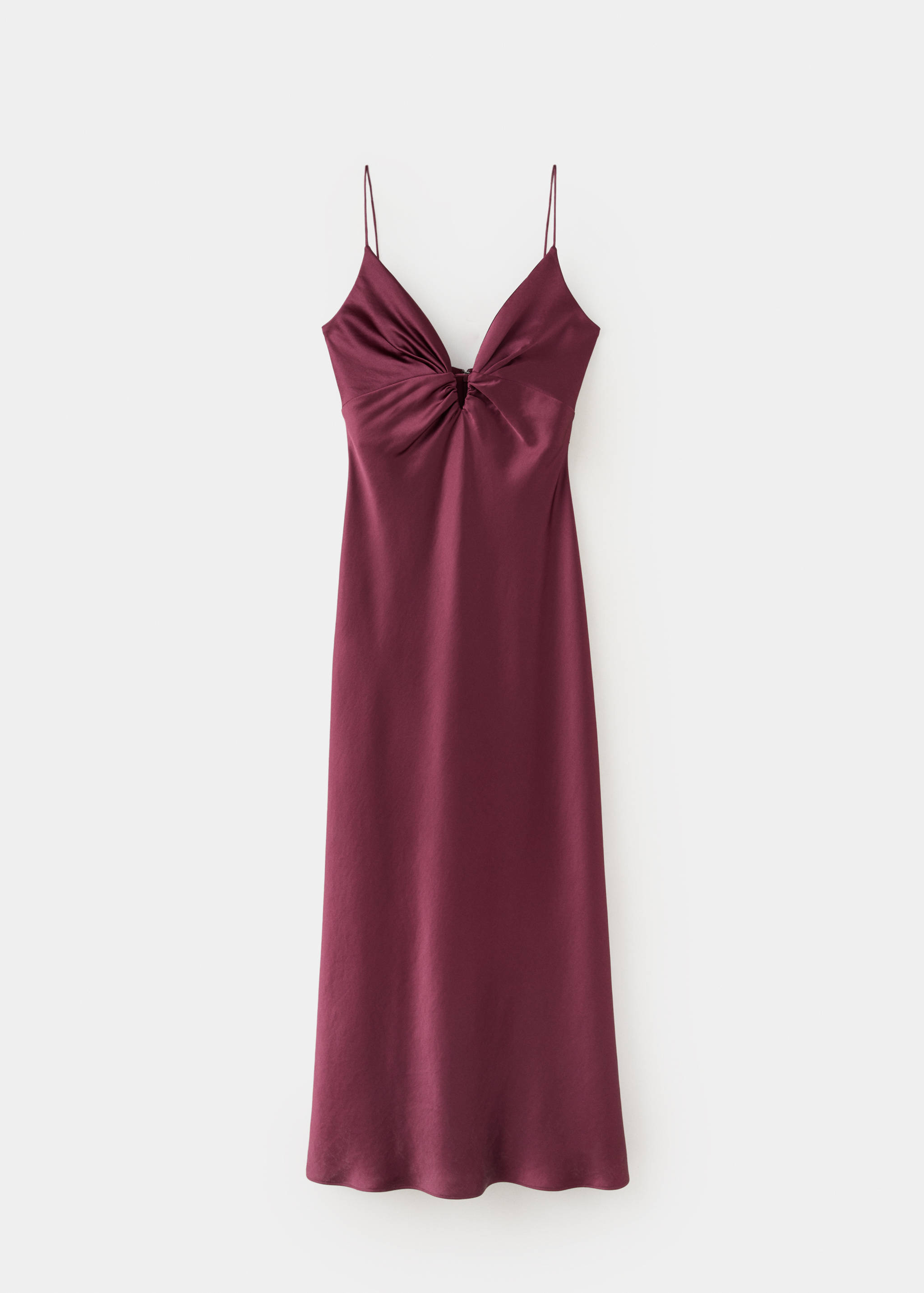 Robe satinée col V - Article sans modèle