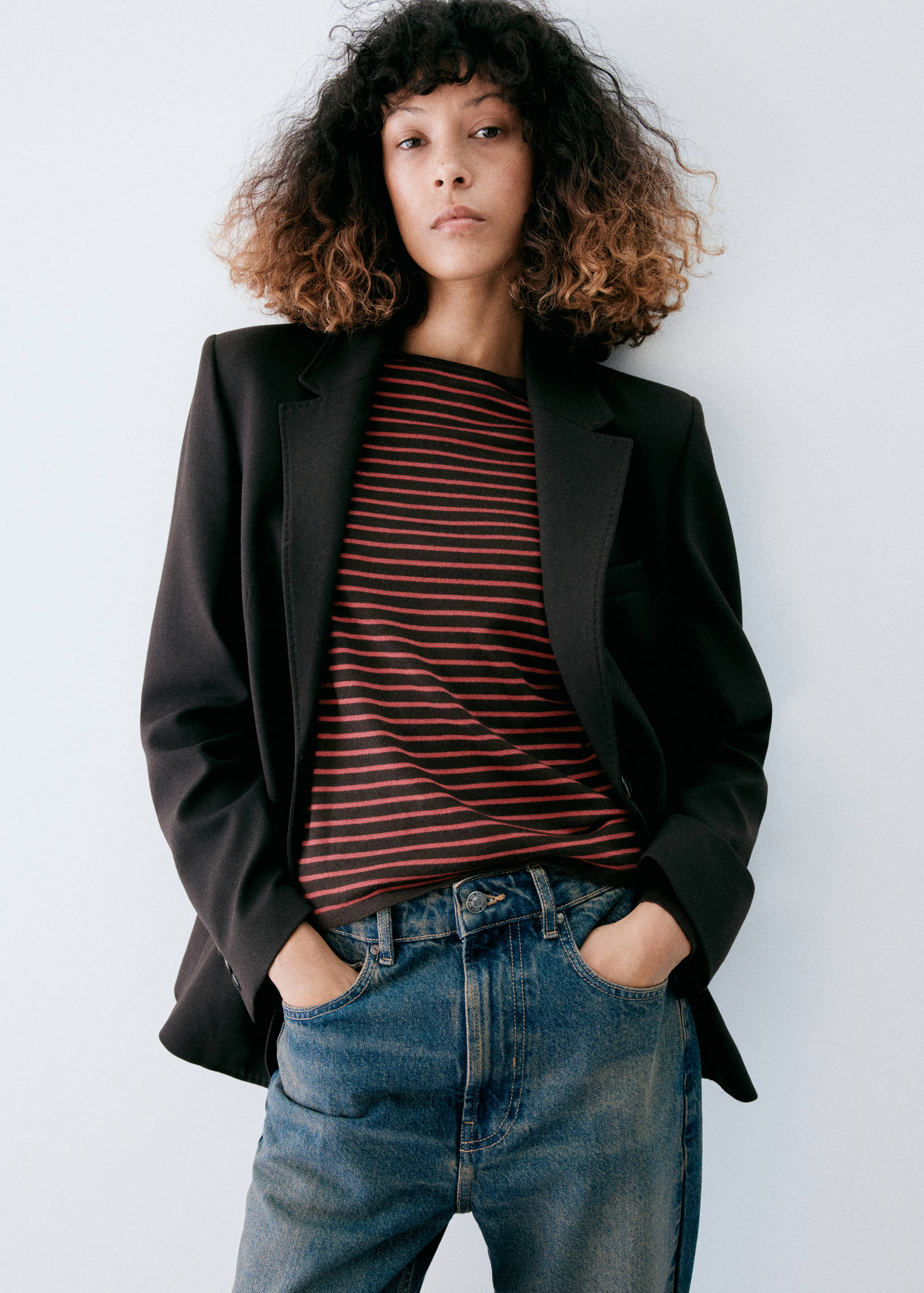 Knit striped sweater - Medium plane