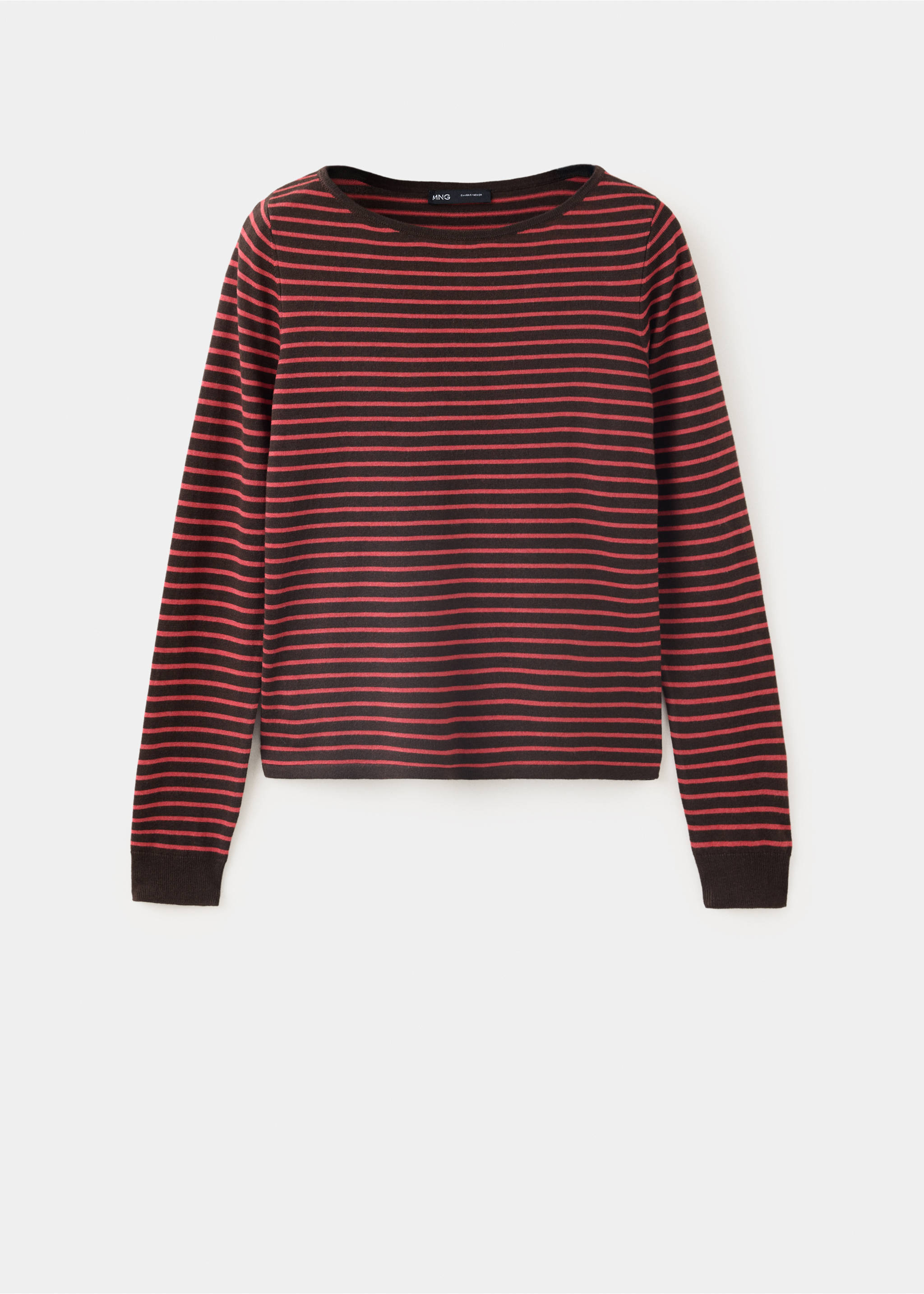 Knit striped sweater - Article without model, Red. Ref: 37007795-00.
