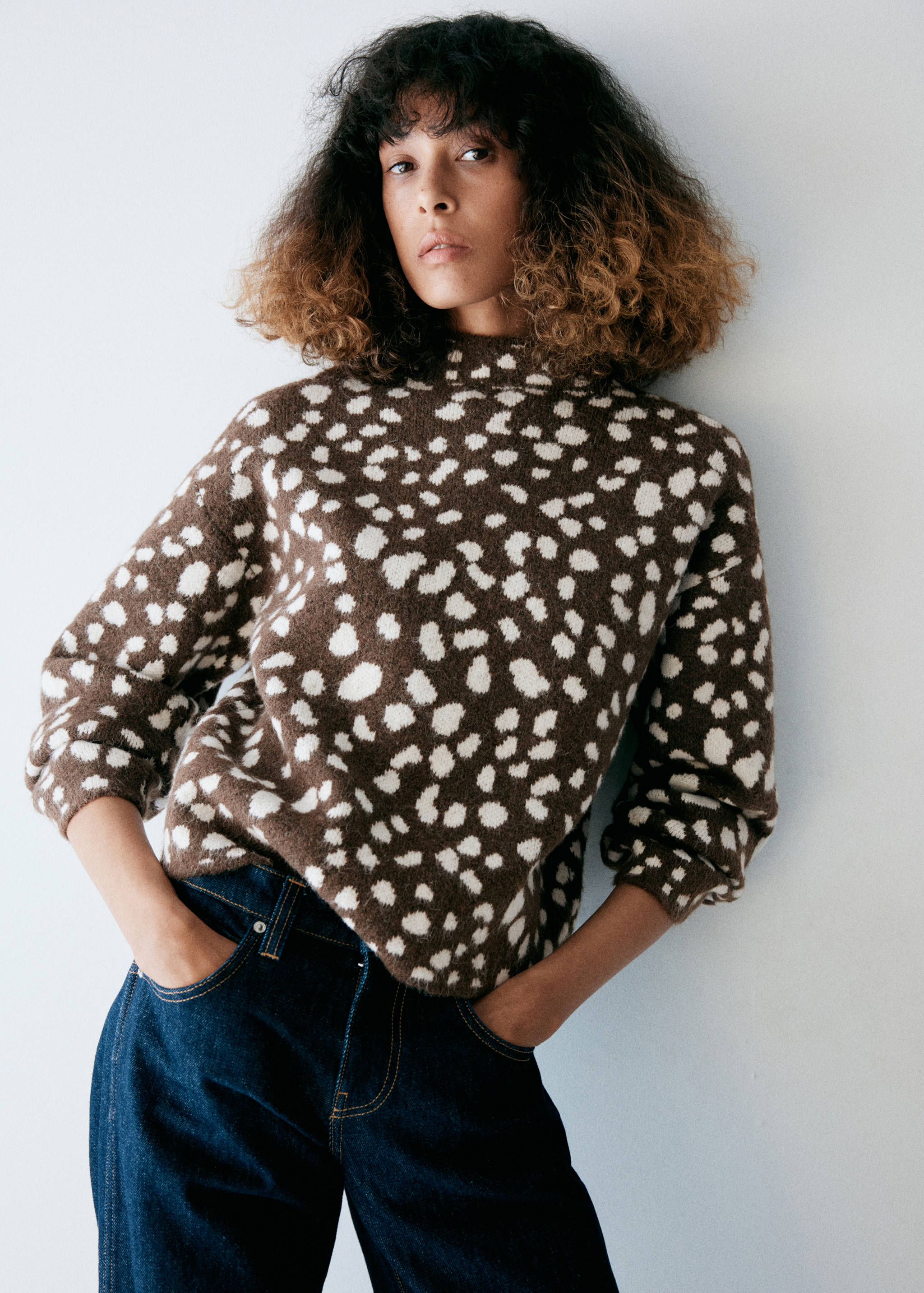 Pull-over imprimé cerf - Plan moyen