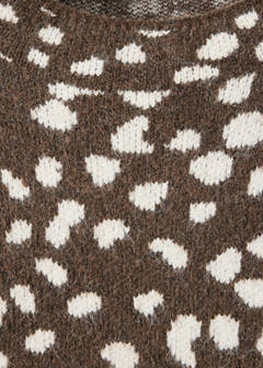 Printed deer jumper — Brown 6