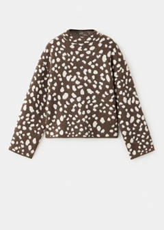 Printed deer jumper — Brown 5