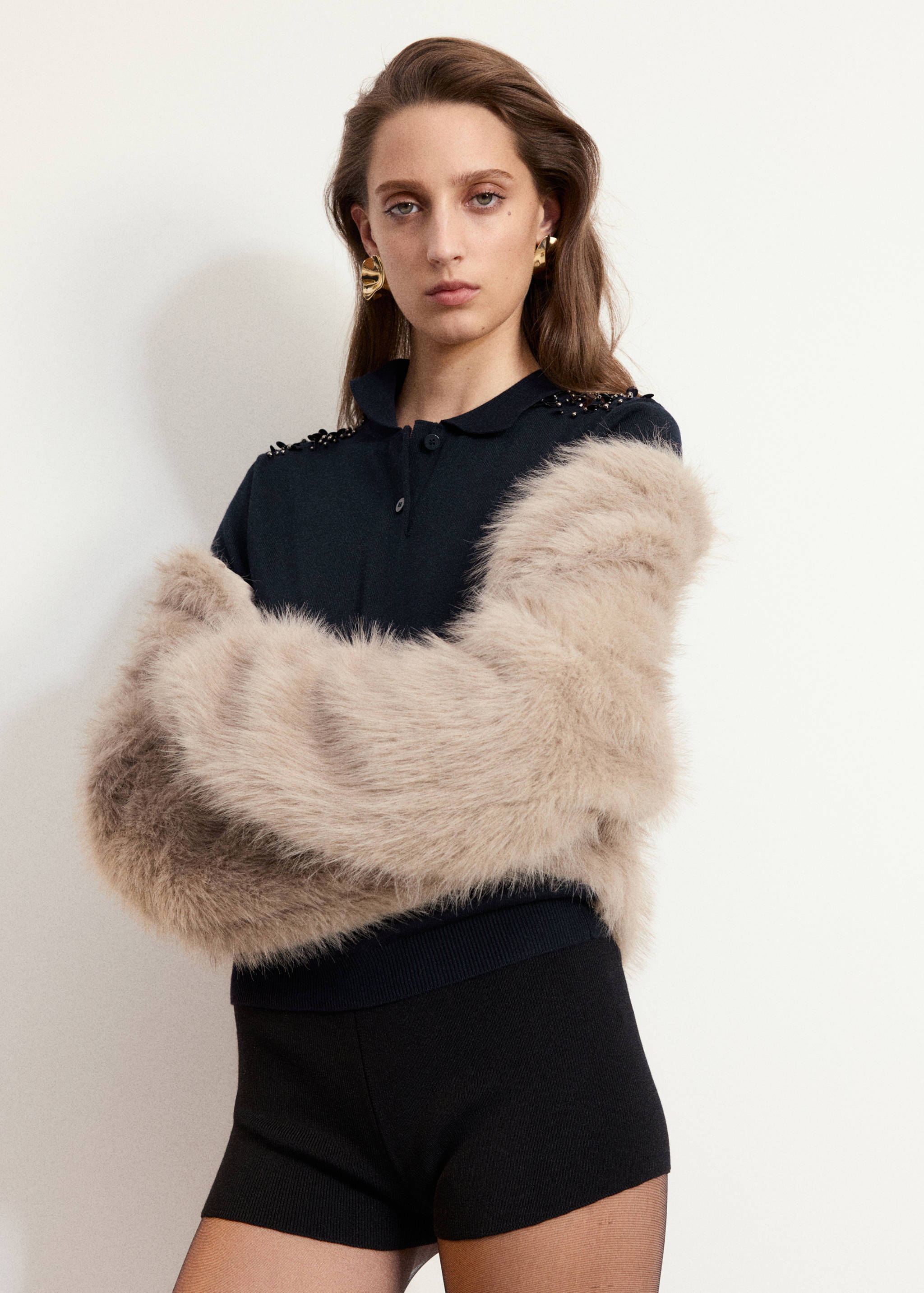 Sequin polo neck jumper - Details of the article 1