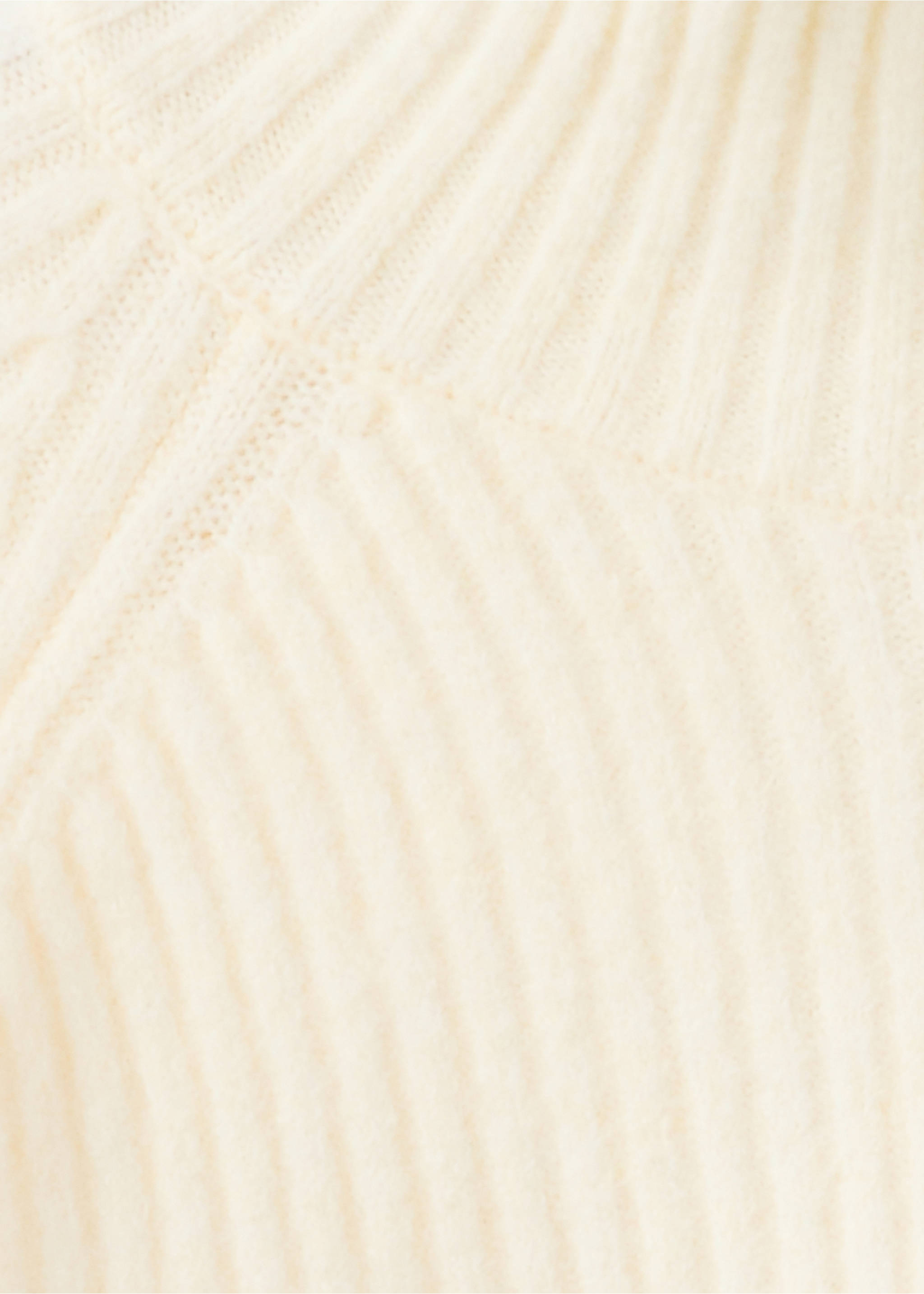 Close-up of the ribbed knit texture on a cream jumper., Ecru. Ref: 37007813-00.