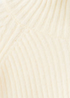 Turtleneck ribbed sweater — Ecru 8