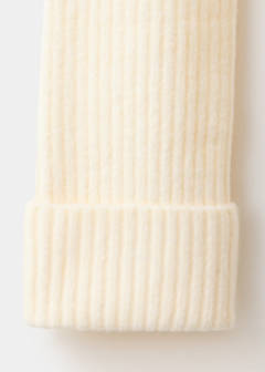 Turtleneck ribbed sweater — Ecru 9